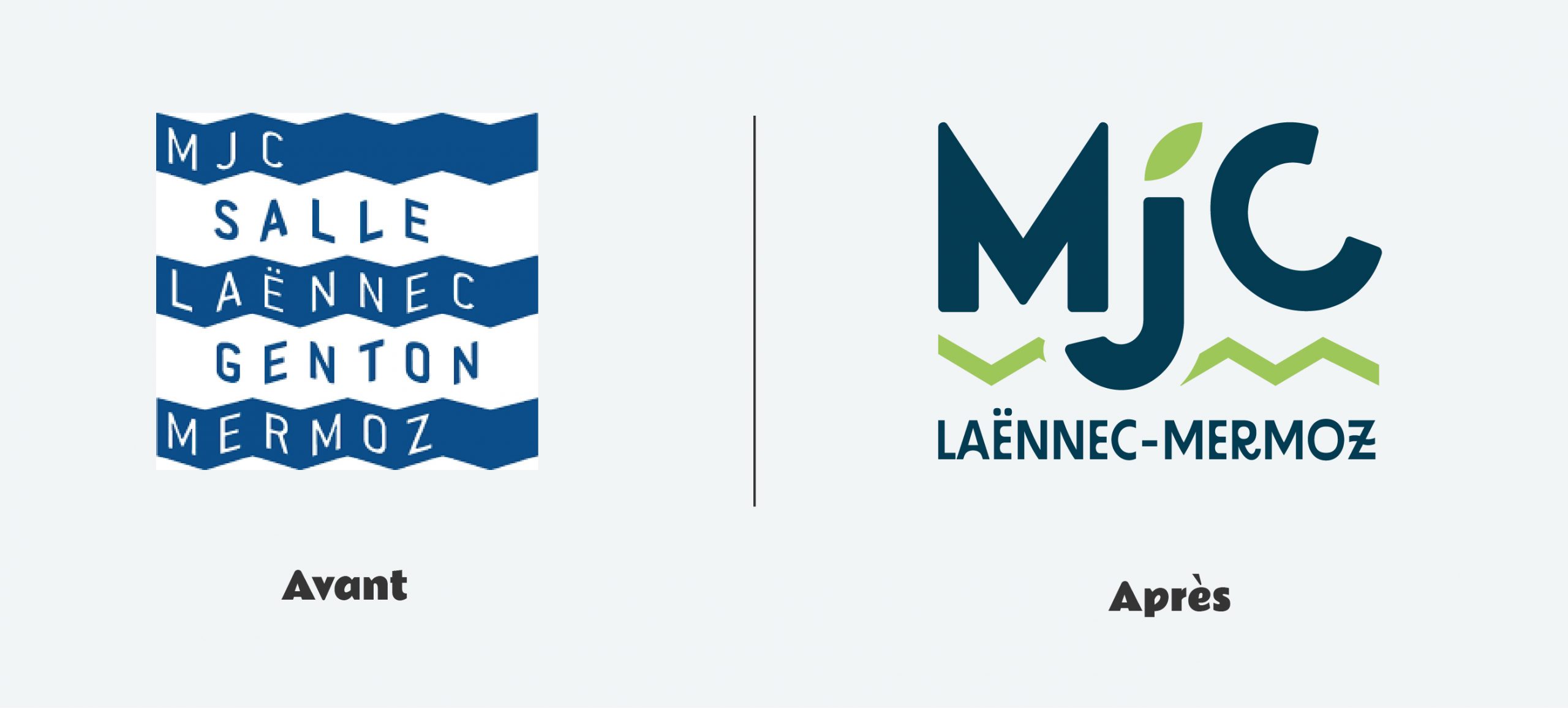 Avant après du logo MJC Laennec mermoz