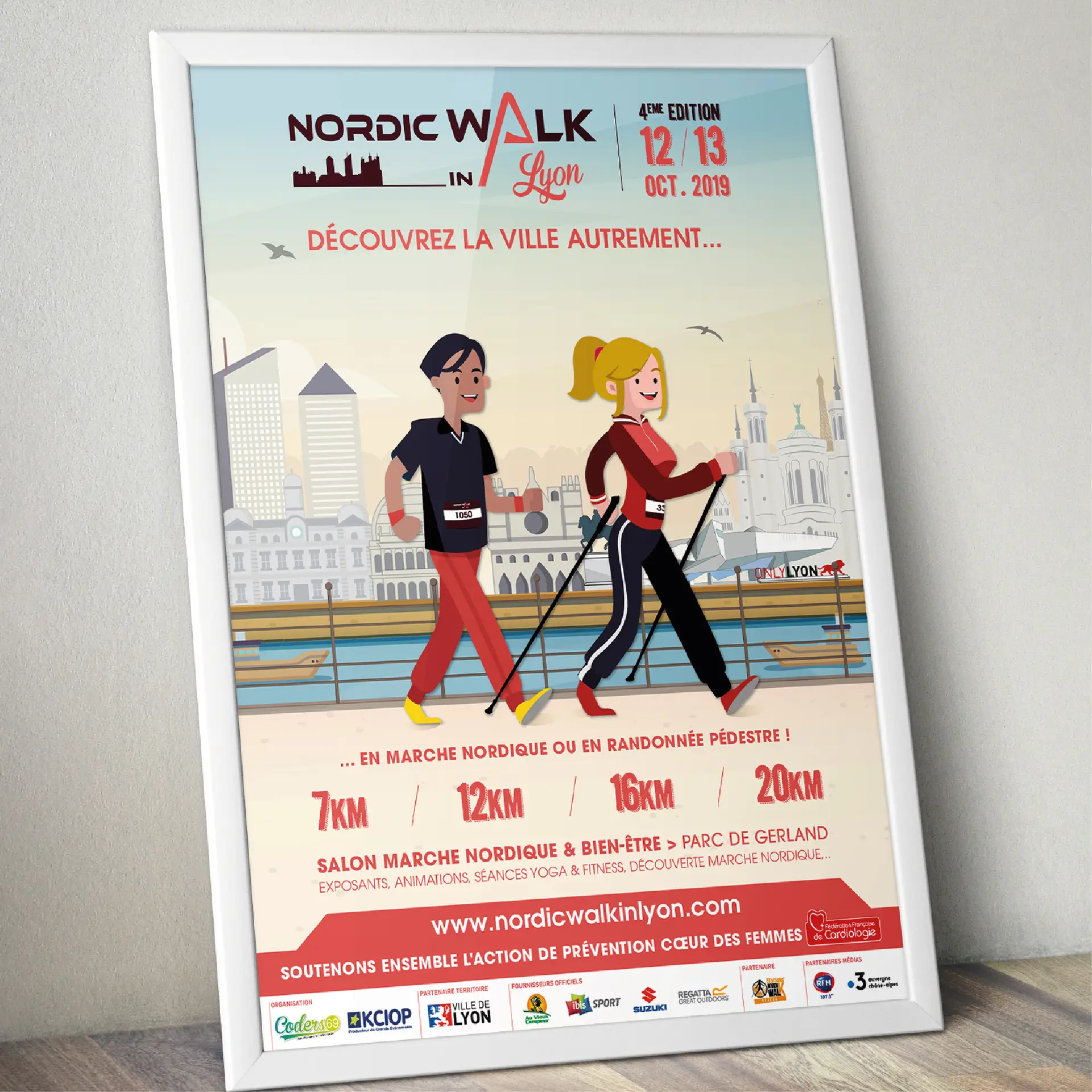 Affiche de l'édition 2019 pour NordicWalkin'Lyon