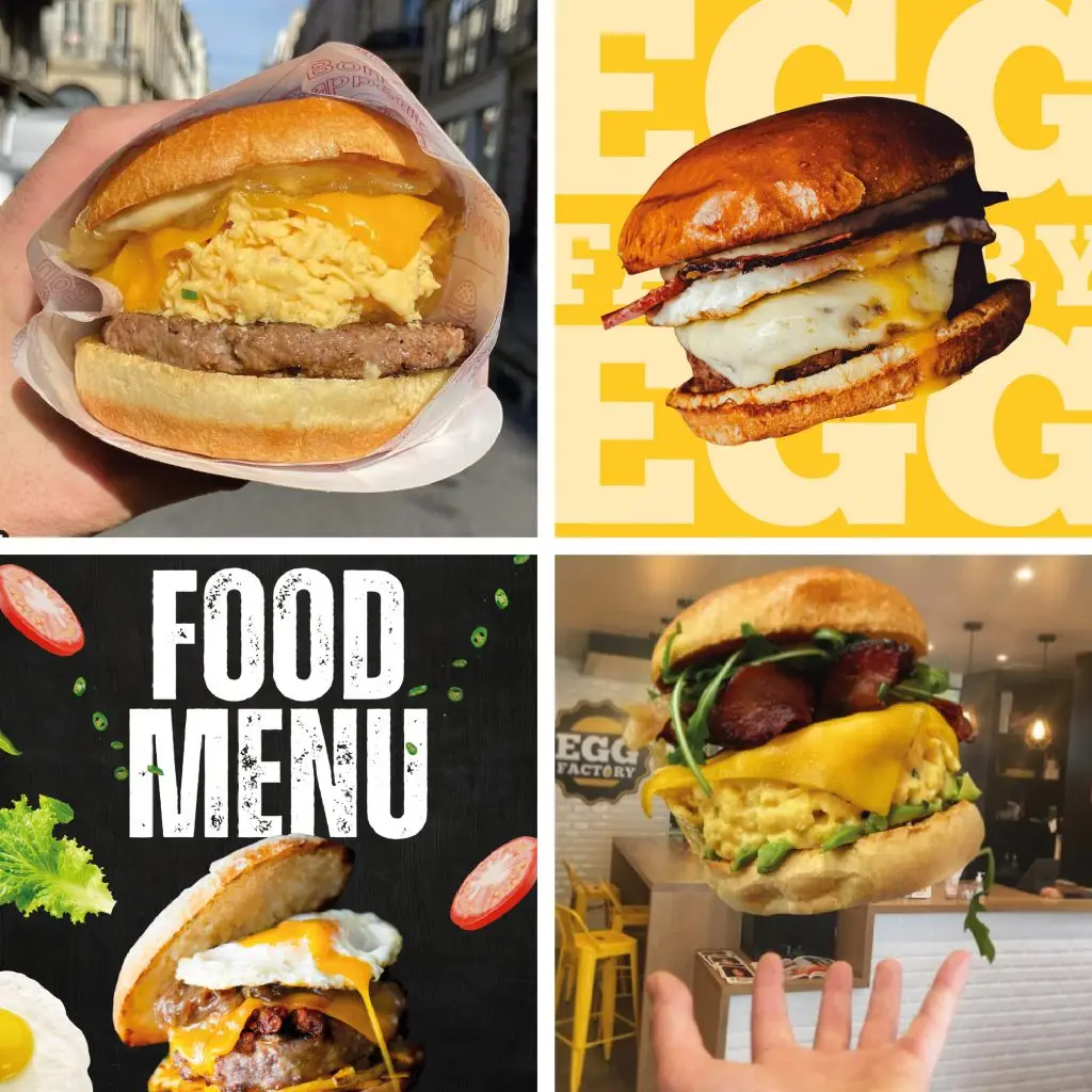 4 posts pour réseaux sociaux Instagram pour la page Egg Factory